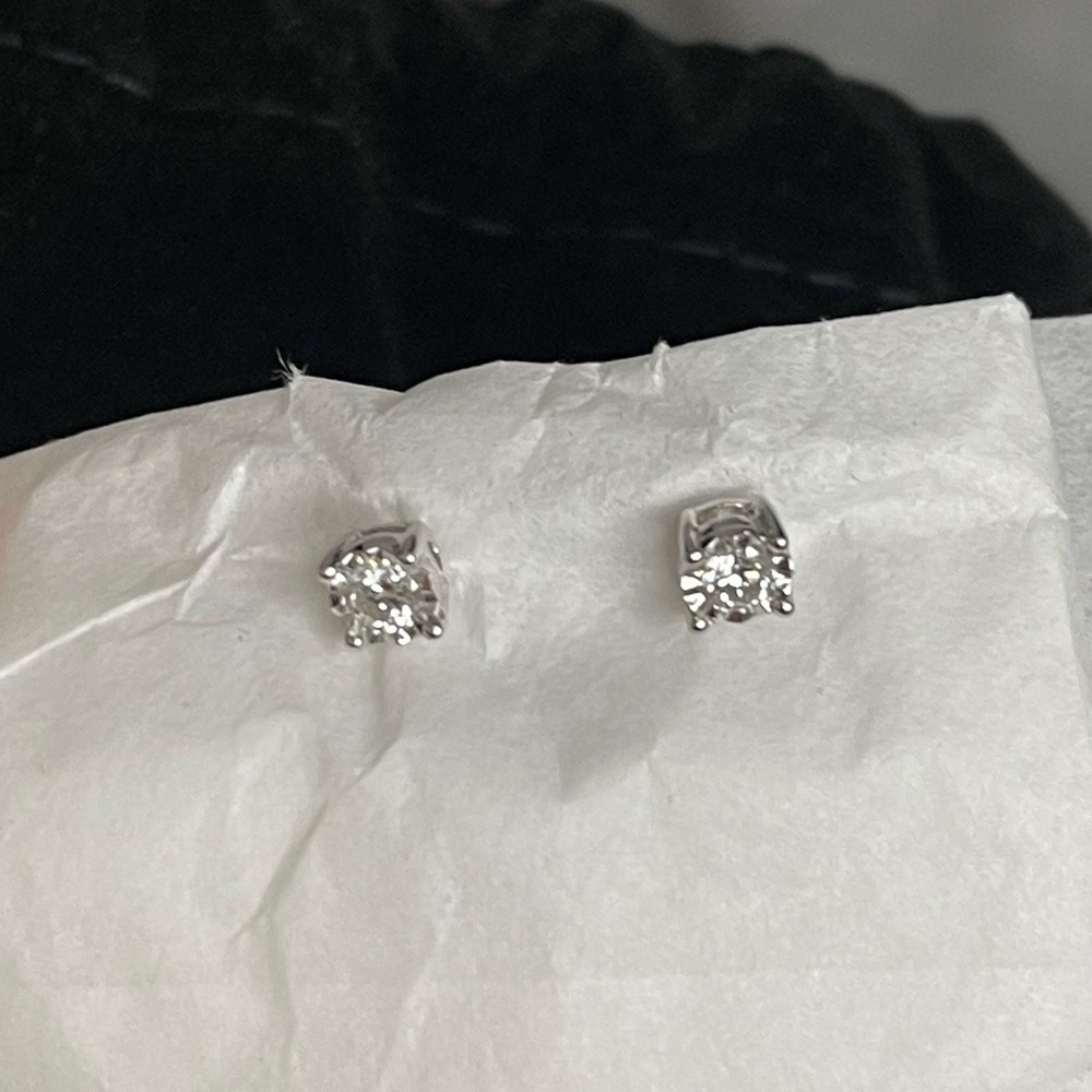 Source Unknown Silver Sparkle Stud Earrings